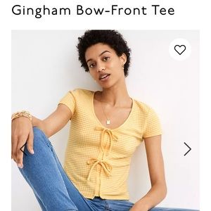 Gingham Bow Front Tee